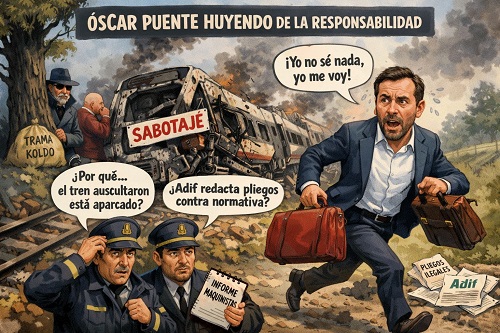 EL GOBIERNO HUYE DE LA RESPONSABILIDAD: SABOTAJE, MAQUINISTAS, CONTRATAS…Y ÁBALOS.