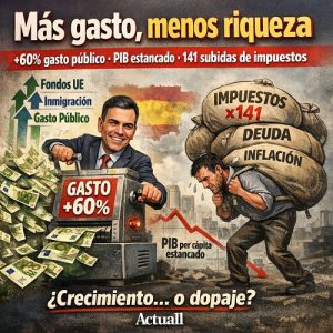 SÁNCHEZ HA DISPARADO EL GASTO PÚBLICO EN UN 60%