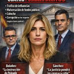 LA MUJER DE SÁNCHEZ, AL BANQUILLO POR TRÁFICO DE INFLUENCIAS, COHECHO, MALVERSACIÓN Y CORRUPCIÓN EN LOS NEGOCIOS