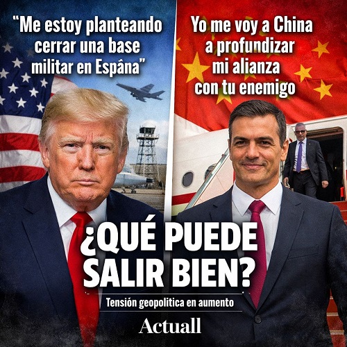 TRUMP AMENAZA A ESPAÑA…Y SÁNCHRZ SE VA A CHINA.