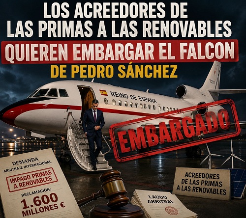 Los acreedores de las primas de las renovables podrán cobrarse con el Falcón de Sánchez