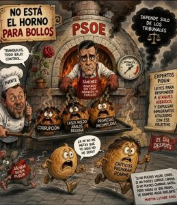 NO ESTÁ EL HORNO PARA BOLLOS