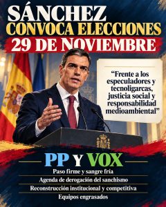 POR FIN: SÁNCHEZ CONVOCA ELECCIONES